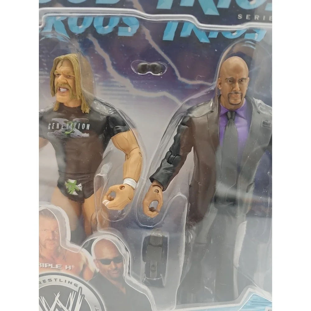 WWE Treacherous Trios Shawn Michaels Triple H Jonathan Coachman Figures Jakks 06